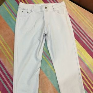 Pull-on White Stretch Jeans